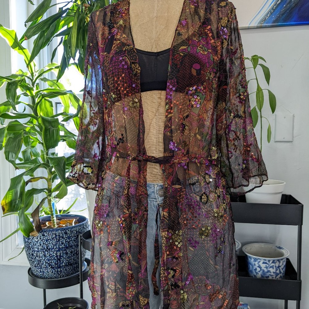 French Connection 100% Silk Cover Up Womens size 6